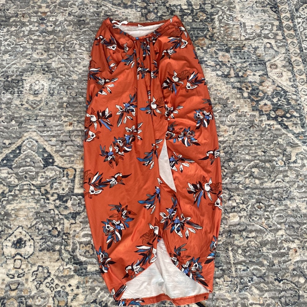 Casual Wrap Elastic High Waist Wrap Maxi Skirt M - Picture 6 of 7